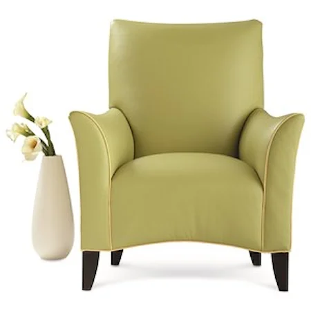 Transitional Upholstered Chair with Tapered Legs